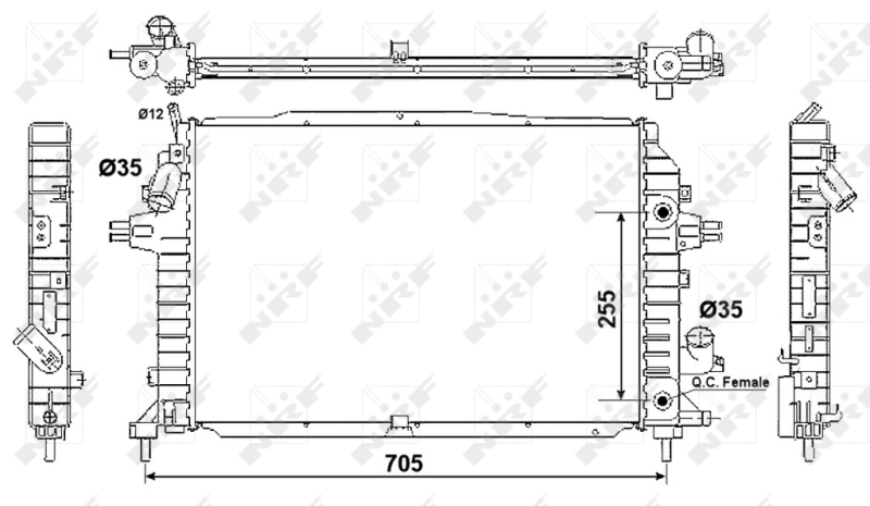 Купить 53082 NRF Радиатор водяной