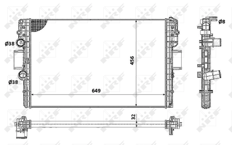 Купить 58361 NRF Радиатор водяной