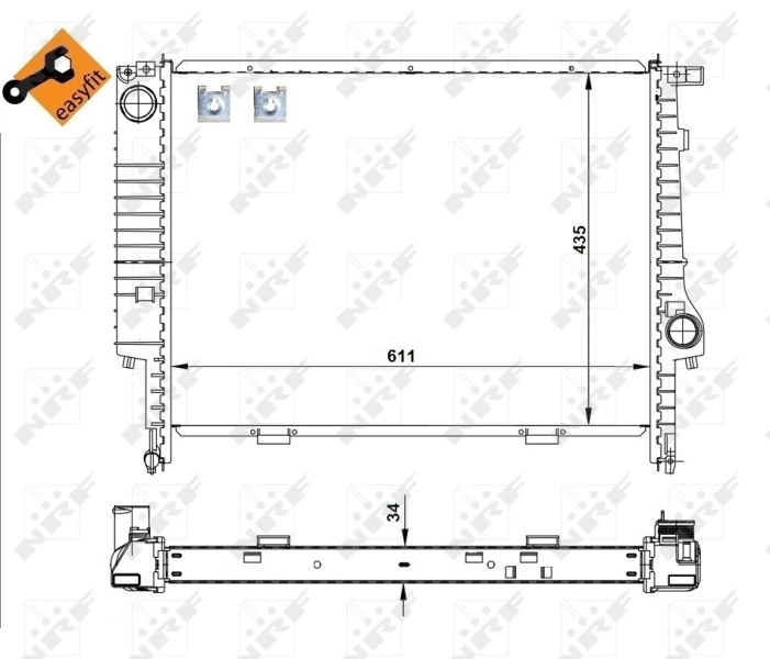 Радиатор 509625 NRF