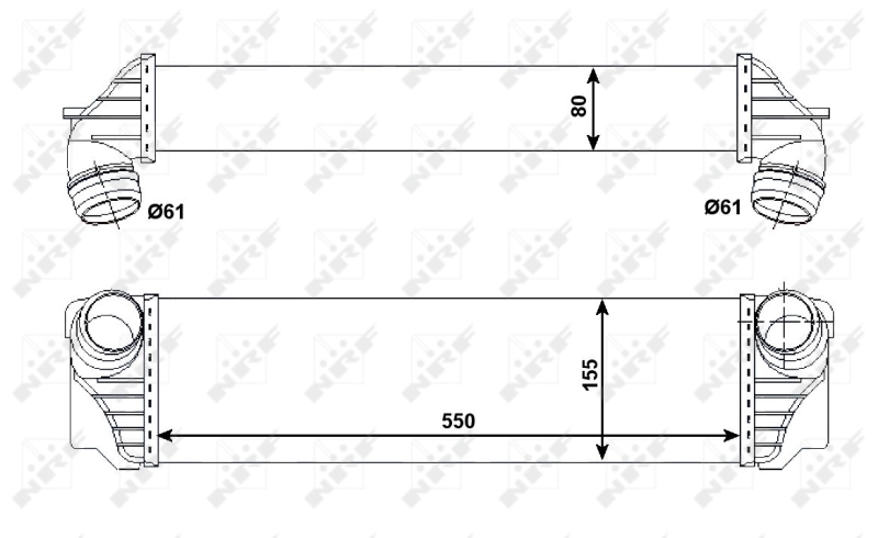 Радиатор интеркуллера NRF 30523