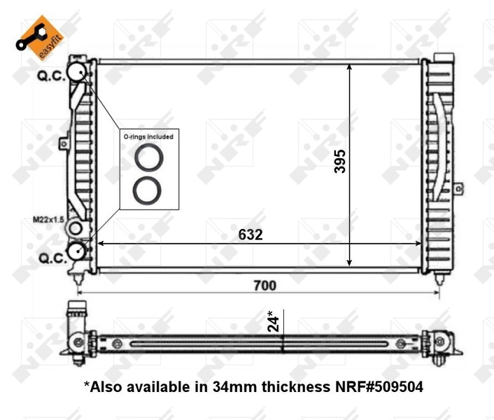 Радиатор охлаждения NRF 56127