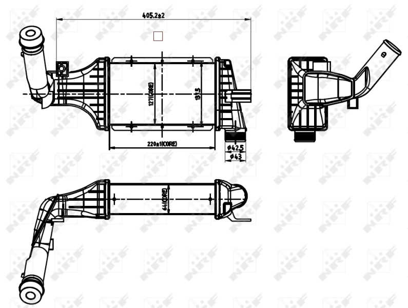 Радиатор интеркуллера General Motors 93175282