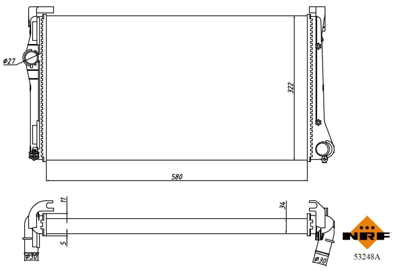 Радиатор 53248A NRF