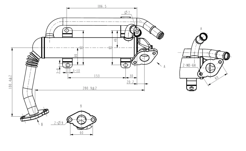 Радиатор системы EGR 48406 NRF