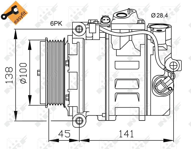 Купить 32256 NRF Компрессор климатической установки
