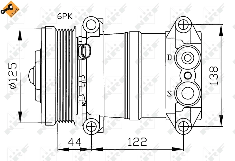 Компрессор системы кондиционирования General Motors 1522124 цена, от 46.47 USD