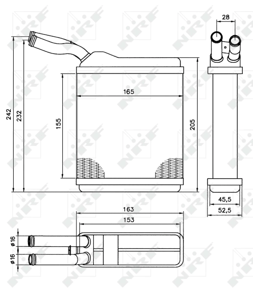Радиатор отопителя NRF 52134