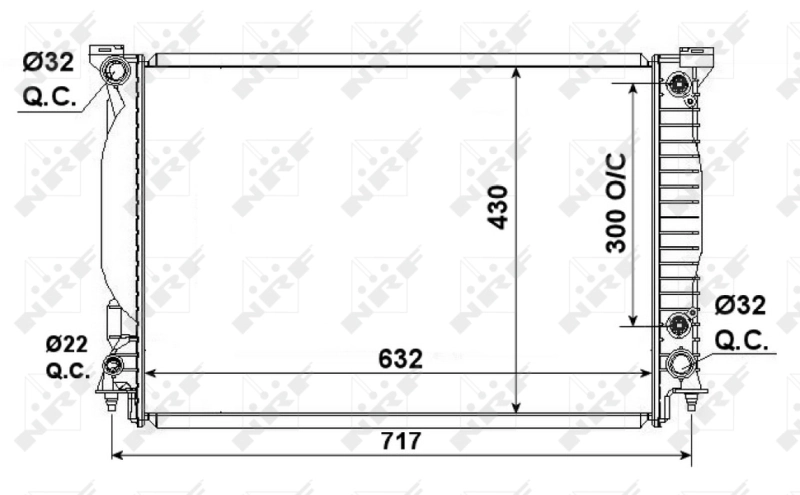Радиатор 53190 NRF