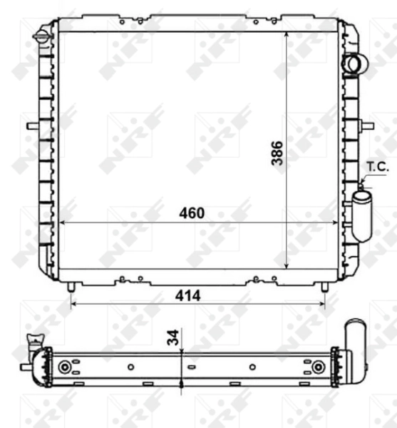 Radiador de esfriamento de motor 7701412014 Renault (RVI)