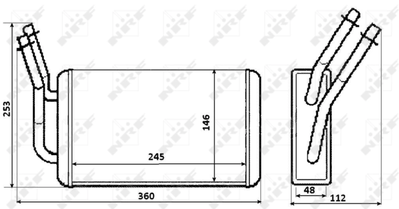 Радиатор печки 54230 NRF