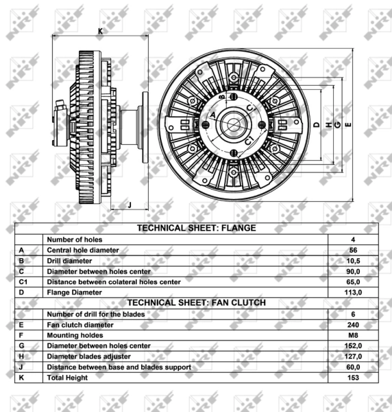 Муфта вентилятора NRF 49020