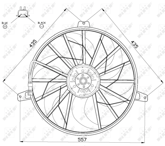 Электровентилятор охлаждения в сборе NRF 47524 цена, от 95.68 USD