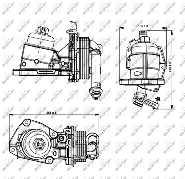  Корпус масляного фильтра NRF 31354
