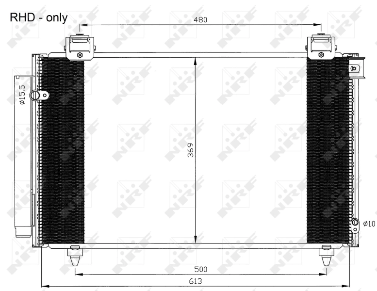 Радиатор охлаждения кондиционера NRF 35593