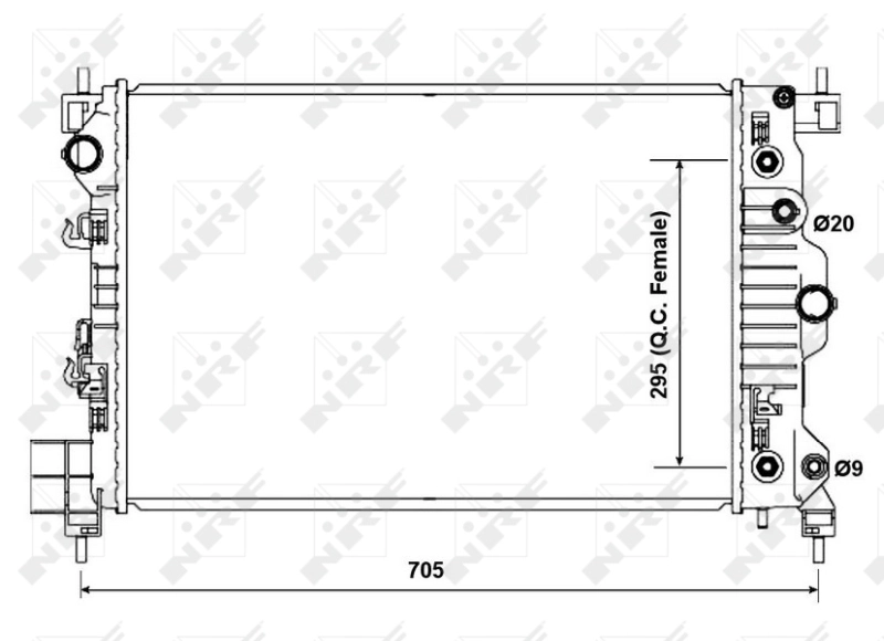 Радиатор 50476 NRF