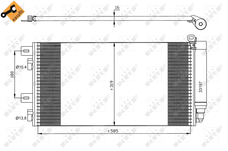 Радиатор охлаждения кондиционера NRF 35481