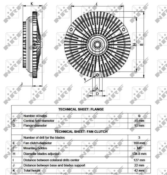 Acoplamento viscoso de ventilador de esfriamento Mercedes Bus 207-310 601