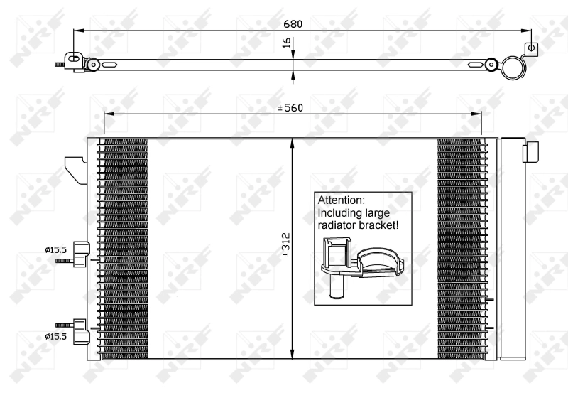  Радиатор кондиционера Fiat Panda 2
