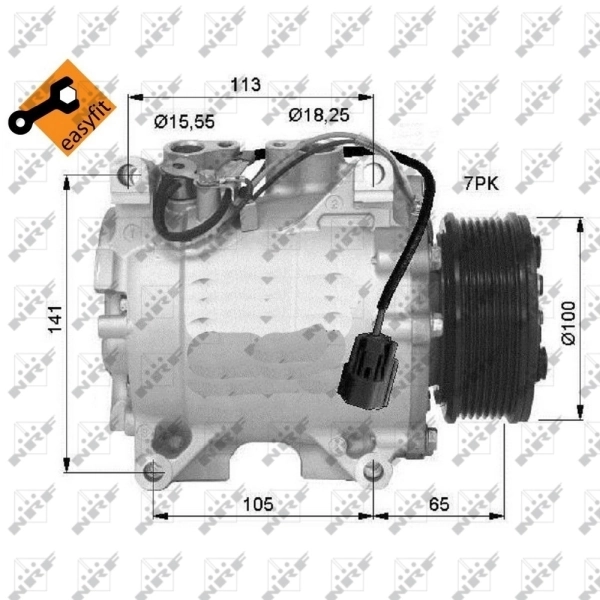 Купить 32448 NRF Компрессор климатической установки