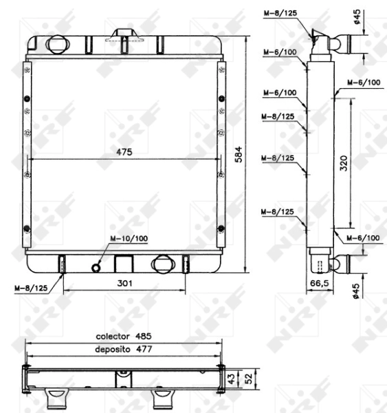 Радиатор 52137 NRF