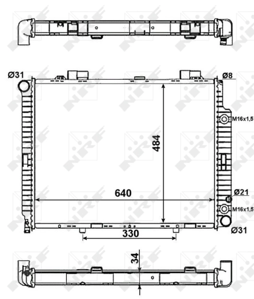 Купить 58100 NRF Радиатор водяной