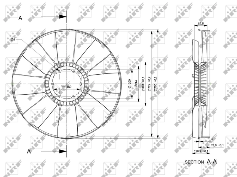 A0032050106 Mercedes Крыльчатка радиатора охлаждения