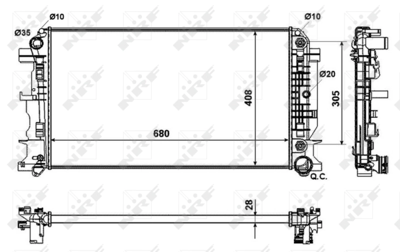 Купить 53833 NRF Радиатор водяной