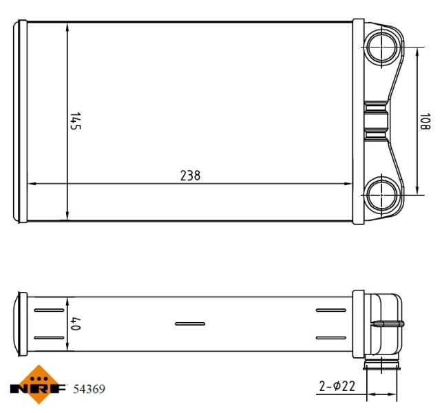 Радиатор отопителя NRF 54369