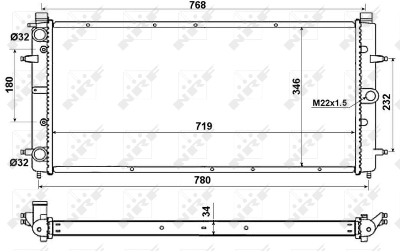 Радиатор 509514 NRF