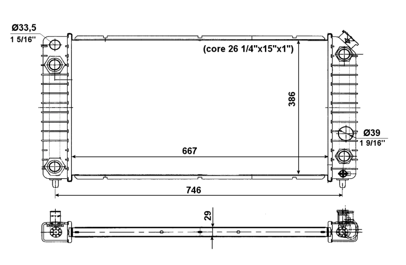 Радиатор 56011 NRF
