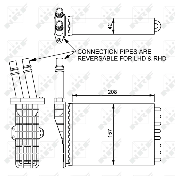 Радиатор отопителя NRF 54245