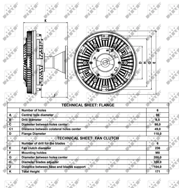 Муфта вентилятора NRF 49041