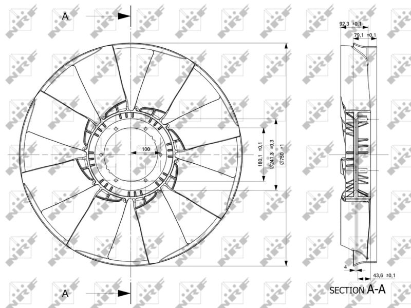 0032054506 Mercedes Крыльчатка радиатора охлаждения