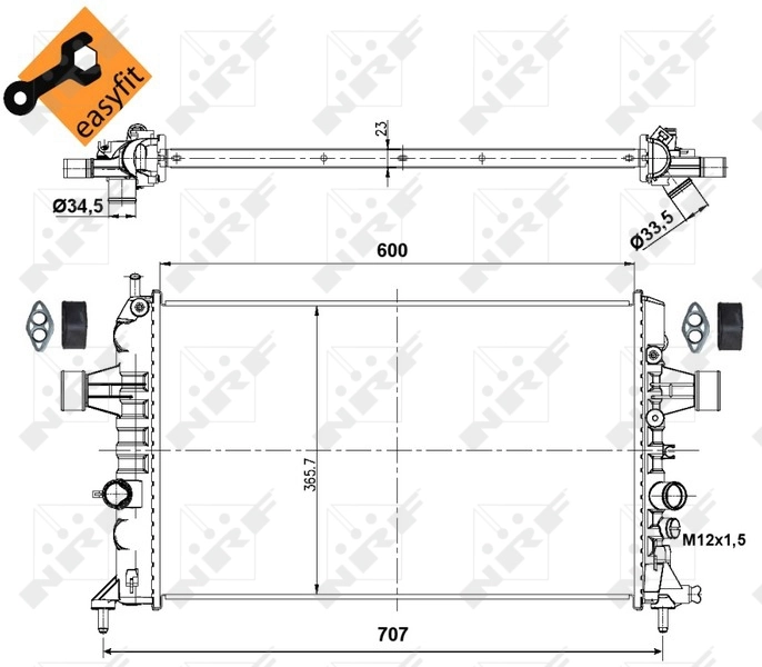 Радиатор охлаждения двигателя Kale 354105 цена, от 81.43 USD