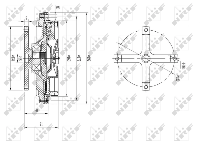 Гидромуфта привода вентилятора на Mitsubishi Pajero III 