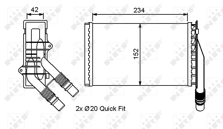 Радиатор отопителя NRF 53554