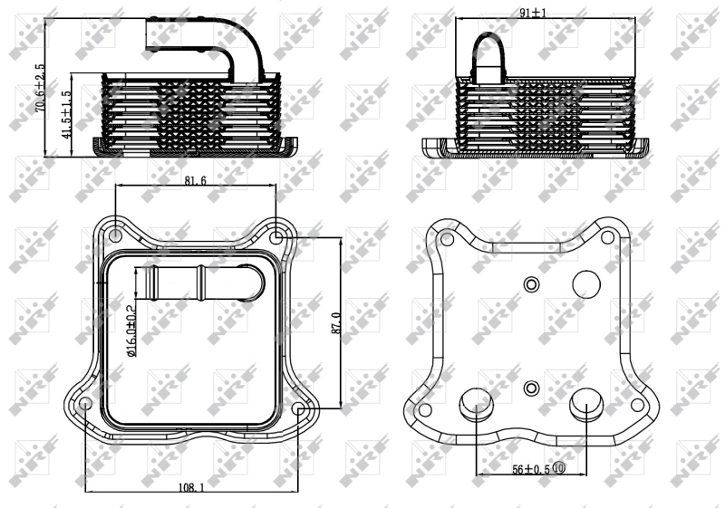 Радиатор масляный холодильник NRF 31260