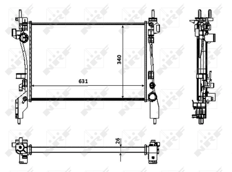 Радиатор охлаждения двигателя Polcar 308508A2 цена, от 42.54 USD
