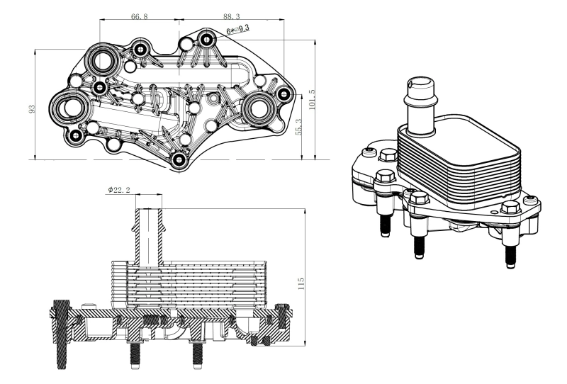 650216 General Motors Радиатор АКПП