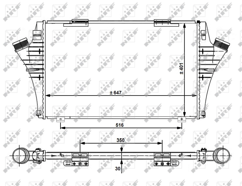 Радиатор интеркуллера NRF 30480