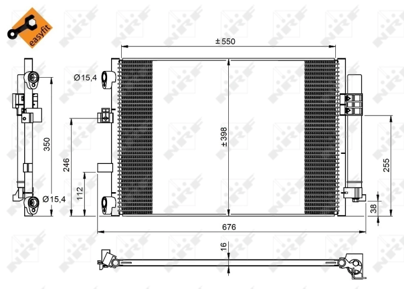 Радиатор кондиционера BC773 Magneti Marelli
