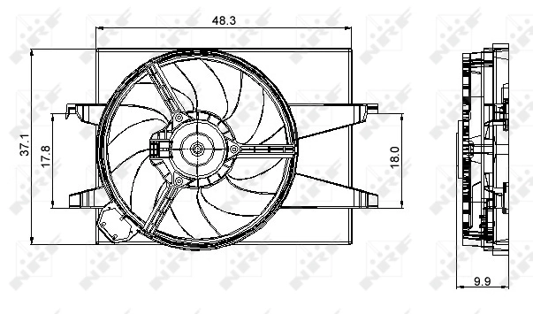 Диффузор радиатора охлаждения в сборе с мотором и крыльчаткой NRF 47006 цена, от 68.86 USD