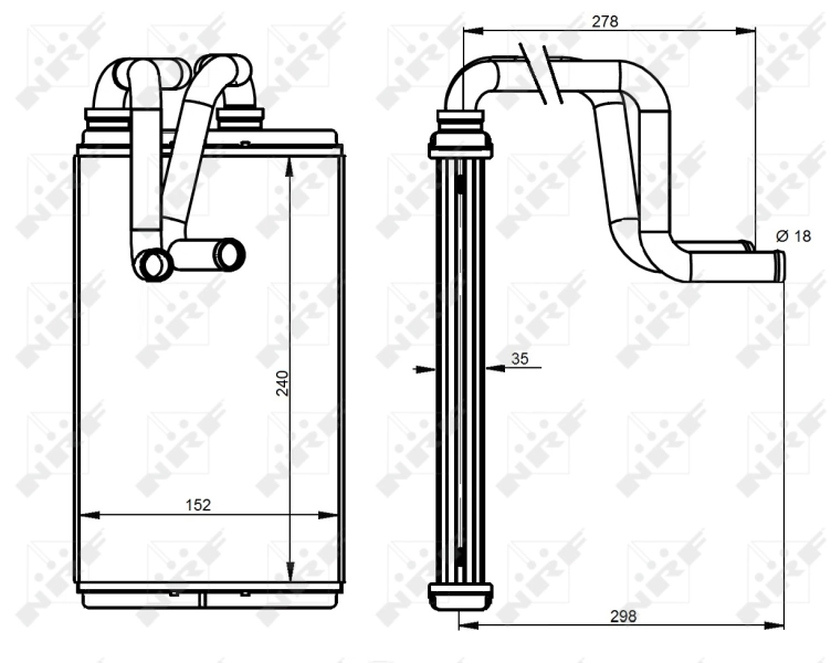 Radiador de forno (de aquecedor) para Mitsubishi ASX  GA