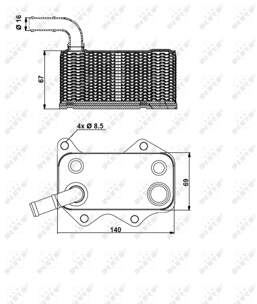 Купить 3L711029 AND Радиатор масляный (холодильник), под фильтром