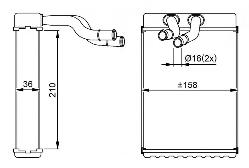 Радиатор отопителя NRF 54289