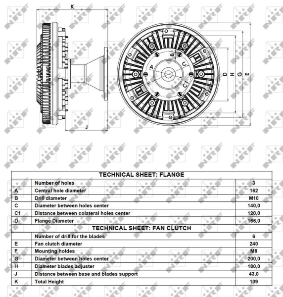 Муфта вентилятора NRF 49112