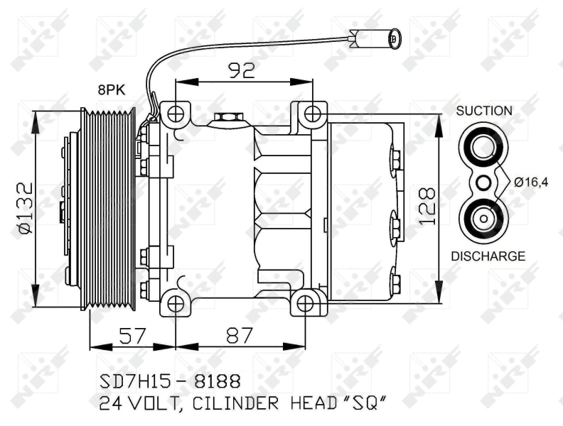 Компрессор системы кондиционирования NRF 32733 цена, от 211.81 USD