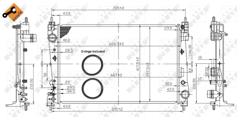 Радиатор BM1843 Magneti Marelli