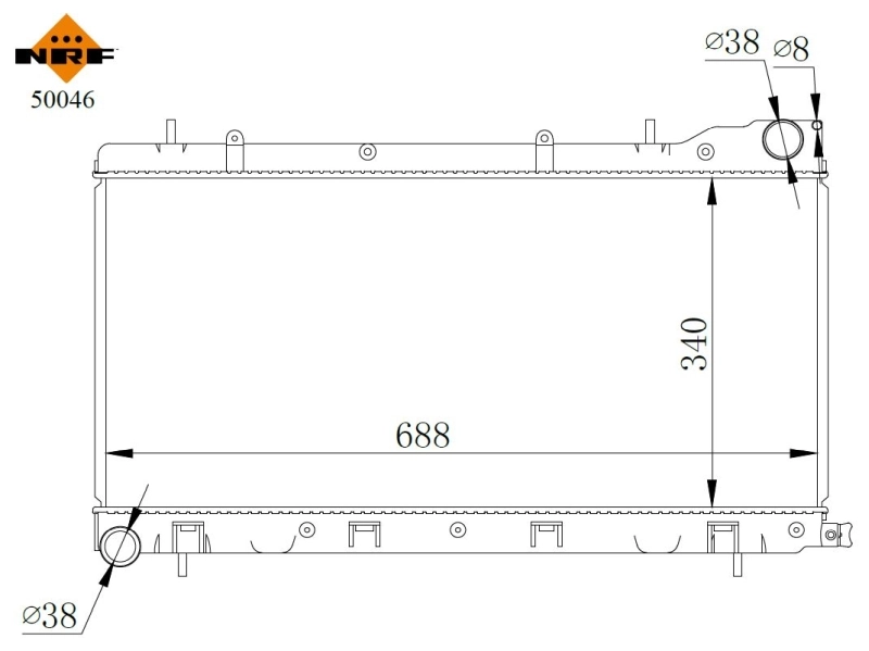 Радиатор 50046 NRF