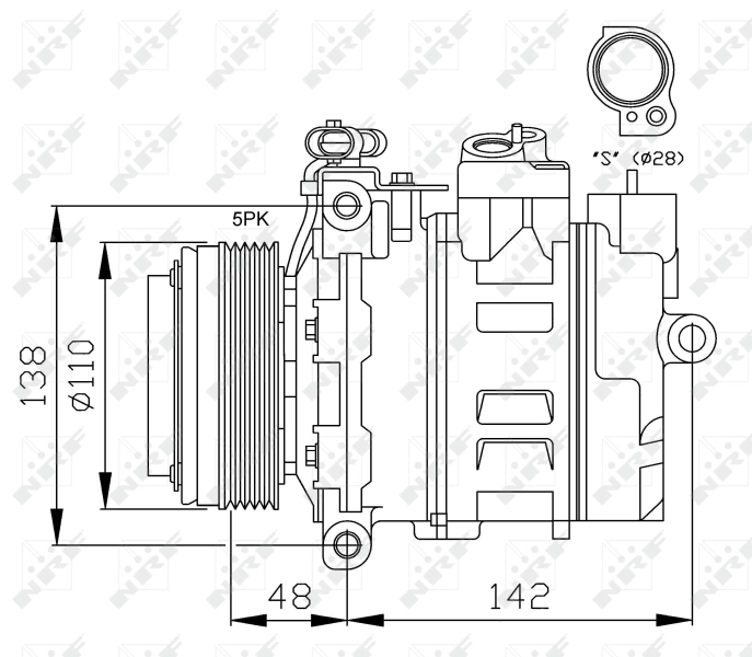Насос кондиционера NRF 32116